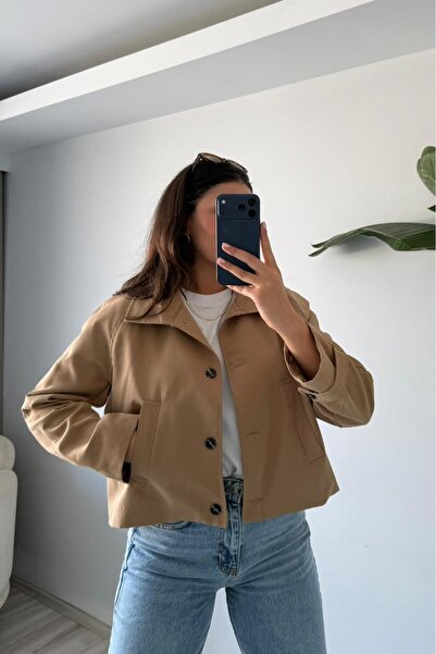 Güneş Kısa Trençkot – Camel