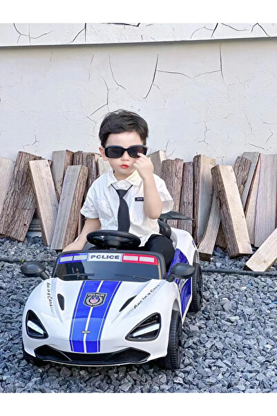 Police Electric police car for children between 2-5 years old, 6V, 3 speeds