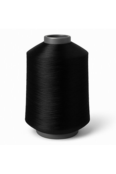DARTEKS 150 Denye Siyah Polyester Overlok İpliği( Muz İpi ) ( 750 - 800 gr )