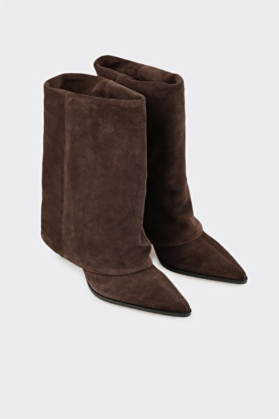 Elle Shoes Kahve Deri Kadın Klasik Bot