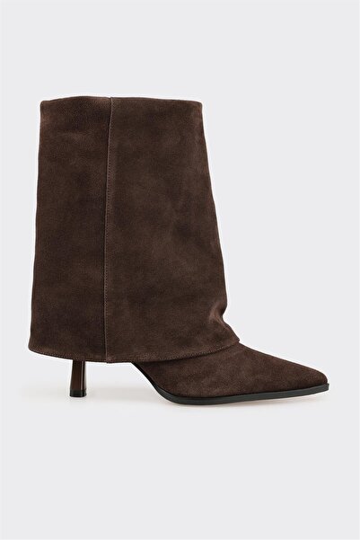 Elle Shoes Kahve Deri Kadın Klasik Bot