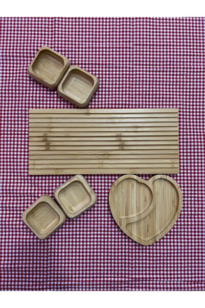 YAZICI Decorative Presentation Holder Bamboo Set Corrugated Presentation Holder