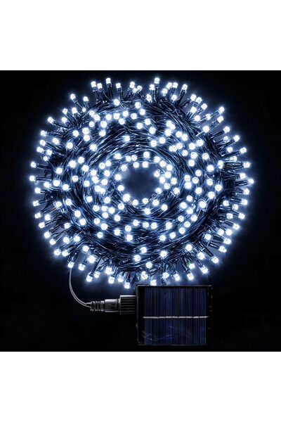Amigo Solar Christmas lights 30m, 300 cool white LEDs, linear with remote control and solar panel