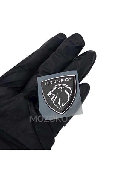 MOZOKO Kendinden Yapışkanlı Peugeot Aslan Logolu 3x3.5 cm 3D Damla Baskı Araç...