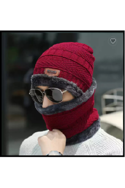 Miro Power ST set red hat + neck warmer, unisex