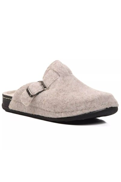 BENTO K-9548 Beige Color Felt Women's Winter House Slippers