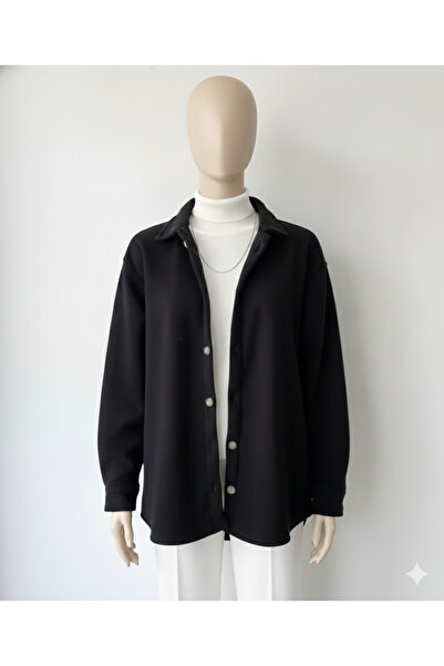 PEYORA Unisex Black Thick Winter Genuine Fleece Shirt