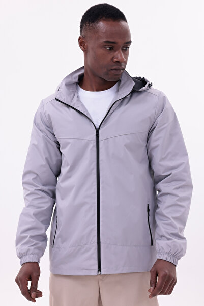 freemen Men's Stone Removable Hooded Raincoat Jacket