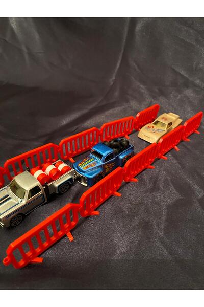 Eta3d مجموعة حواجز المرور الحمراء المكونة من 10 قطع - حاجز أمان الطرق الصغير