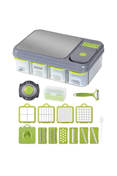 TrendyLux Răzătoare & Tocător 28 piese – Lame inox profesionale, ustensilă de bucătărie