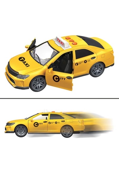 OEM Yellow toy taxi car with sounds and lights 33x12.5x17cm