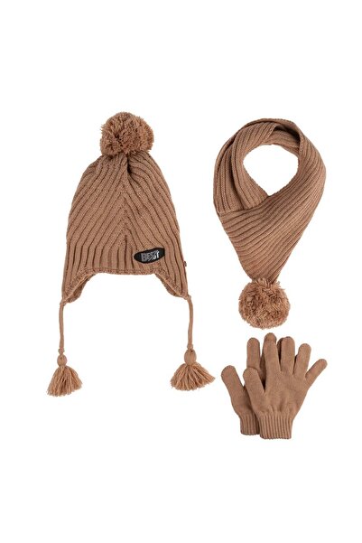 CUBBUX Children's Hat Scarf Gloves Set 4-8 Years Old