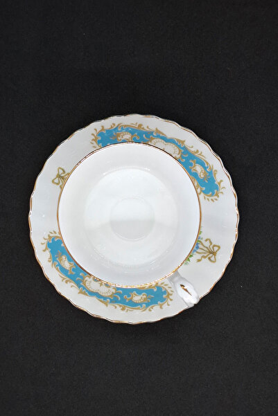 English Turquoise Fine Bone China Coffee/Tea Cup and Saucer 2 Pieces 120 ml