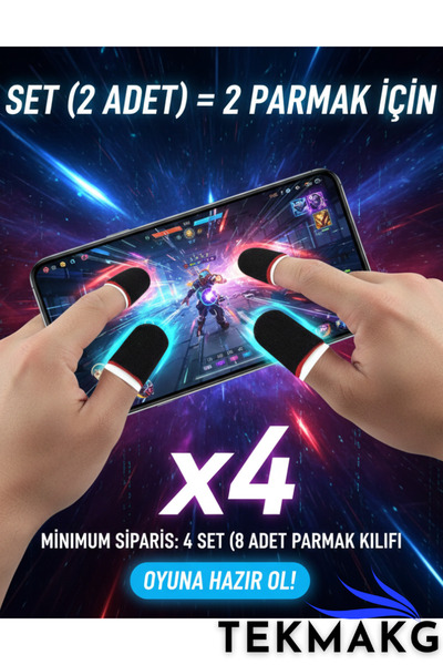 TEKMAKG Pubg Finger Sleeve 1 Set (2 Pieces) Sweatproof Breathable Pro Gamer Finger Sleeve