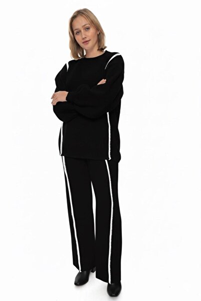 EFENDİX Rose Stitched Knitting Suit