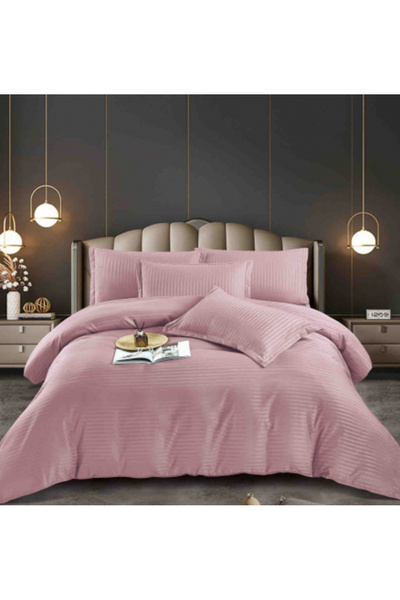 jojoart Double bed linen 100% Damask PREMIUM, 6-piece, with elastic - Blue