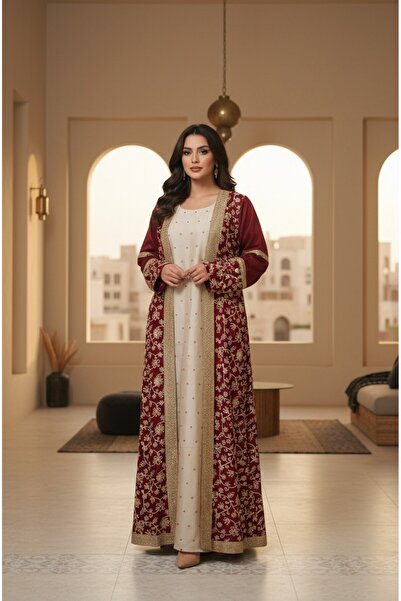 Maison Emarat جلابية مطرزة من قطعتين