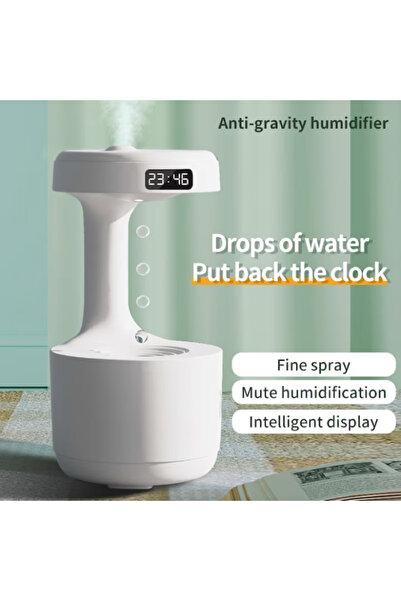 ROHS Anti-Gravity Ultrasonic Humidifier 800 ml with LED, Anti-Dry Function and Ambient Light – Matte Wh