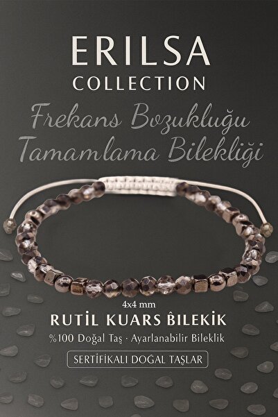 Erilsa سوار التوازن الروحي المعتمد لعلاج اضطرابات التردد - حجر الكوارتز الروت...