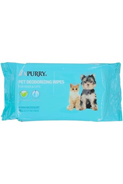 Purry Pet Wipes With Spring Water Scent (80CT)-16*18cm