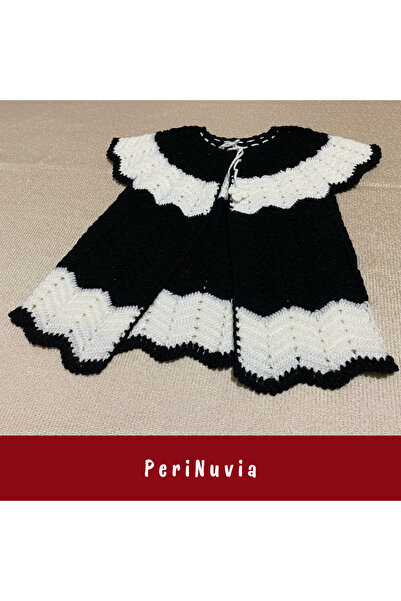 PERİNUVİA Handmade Girl's Vest – Ages 2-4 – Knitted Model Stylish Design