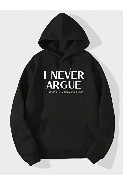LAVİTTA Humorous Slogan Printed Unisex Oversized Hoodie