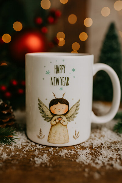 uğurlu dükkan Happy Birthday Winged Girl Mug Cup