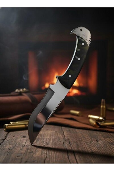 DeNors El Yapımı Kartal Başlı Kamp & Av Bıçağı + Kılıf