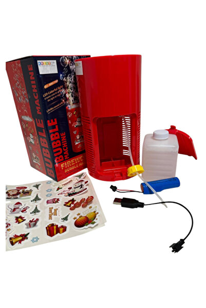 Krista Large automatic balloon machine with 40 holes and LED lights, with fireworks effect, red