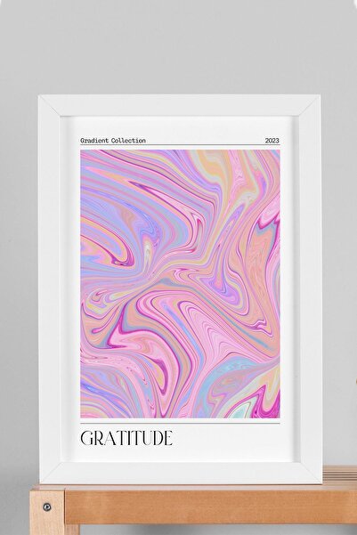 Saturn Pictură înrămată în cadru Gratitudine Aura de recunoștință Culori de e...