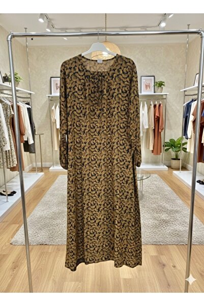 fariza tekstil Φόρεμα χαλαρής εφαρμογής με λαιμόκοψη U από βισκόζη, κατάλληλο...