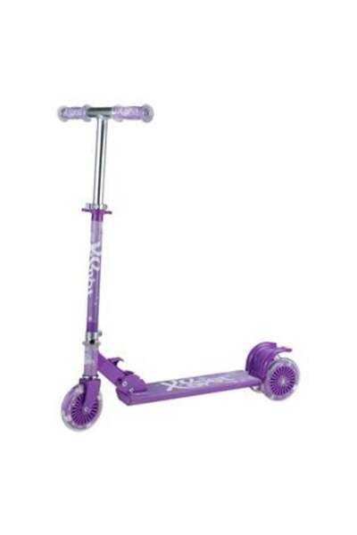 Tessari Trotinetă din aluminiu, culoare violet liliac, cu LED