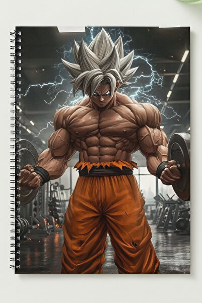 BLACKONECLASS GYM GOKU ANİME A5 Metal Spiralli Çizgisiz Karton Kapak GYM GOKU...