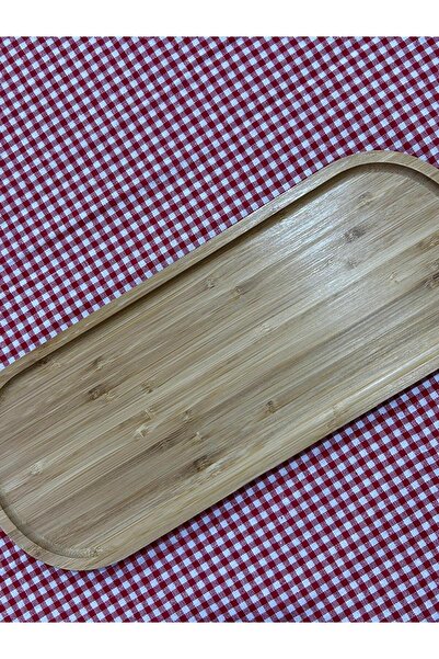 YAZICI Oval Bamboo Presentation Tray Decorative Breakfast Presentation Tray