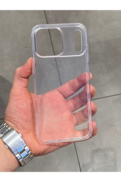 Mee.co حافظة سيليكون مرنة شفافة متوافقة مع آيفون 17 برو ماكس مع فتحة للكاميرا...