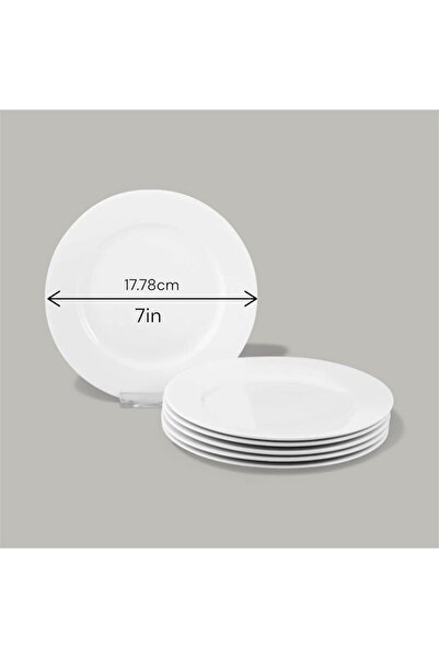 DEER Fine white porcelain serving dishes, 6 pieces. Scratch-resistant and dishwasher safe.