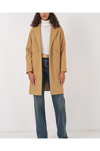 Modamorfo 9085 Παλτό Kaşe - Μουστάρδα
