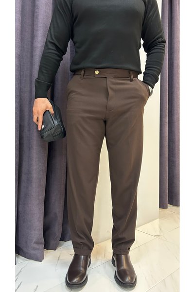 MERVENS Boyfriend Fabric Pants