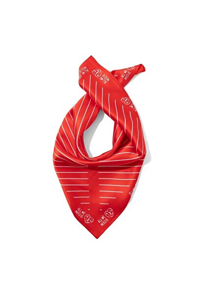 All We Need Is Pets Stylish Red Silk Bandana for Cats, Dogs and Pet Lovers