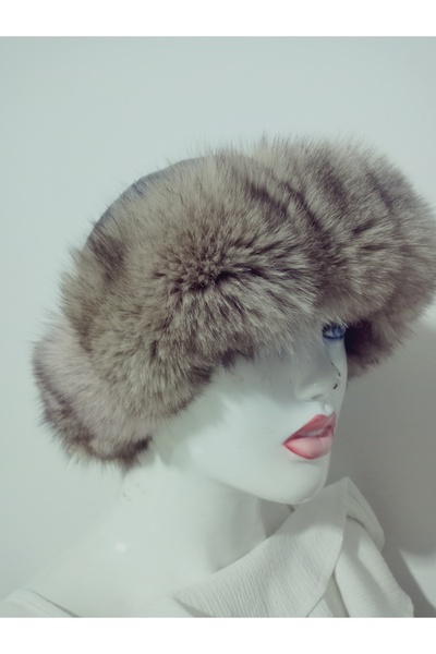 hoaryage Unisex Tailless Wolf Skunk Badger Kalpak Hat Mink Hat
