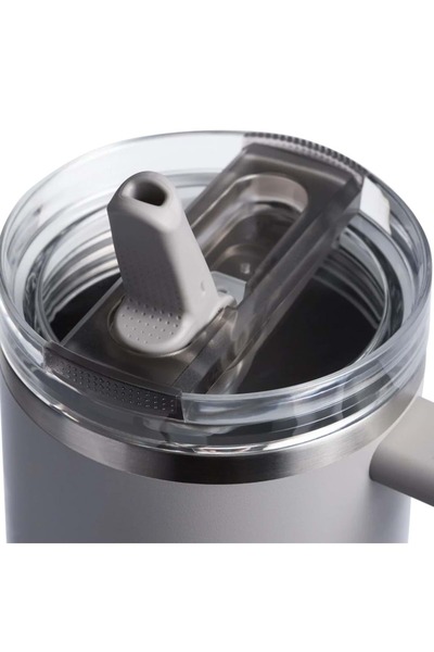 Stanley The Quencher Protour Flip Straw Tumbler Thermos with Straw 1.18 Lt Flask with Straw Gray