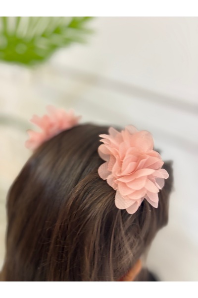 SHClothing accessories Girl's Floral Clip Hairpin - Powder