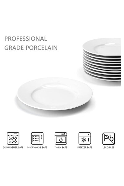 DEER Fine white porcelain serving dishes, 6 pieces. Scratch-resistant and dishwasher safe.