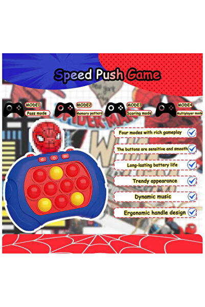 REZZOSS Spiderman Bubble Game for Kids – Electronic Speed Game Lights & Music, Superhero Toy for Boys & Girl