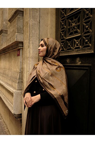 bow collect Zincir Kemer Yün İpek Lacivert Şal