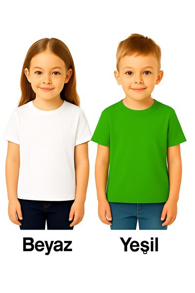 Mcrkids SET DE 2 TRIUCURI CU MÂNĂ SCURTĂ, CU Gâtul Bicicletă, BAZIC, PLAT, PE...