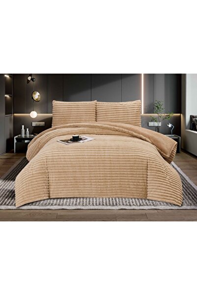 Truva Grup Pilota Cocolino cu Blăniță 200x230 cm + 2 Fețe de Pernă – Model Du...