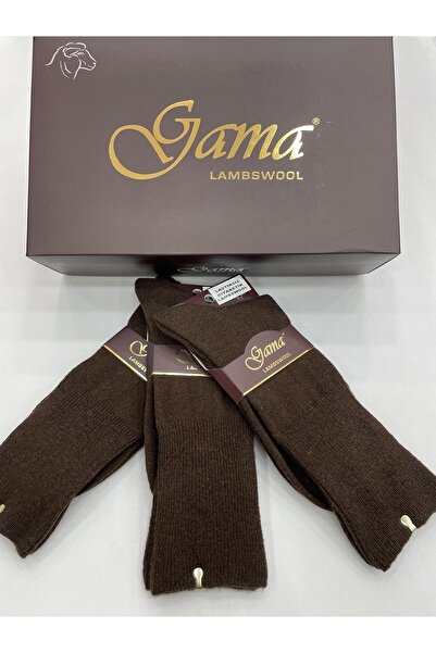 Gama 3 части естествена агнешка вълна нееластични (диабетични) дебели зимни мъжки чорапи