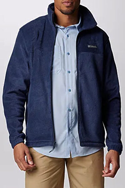 Columbia Men's Steens Mountain Full Zip 2.0 Full Fit Full Length Zip-Up Fleece Top - Navy Blue