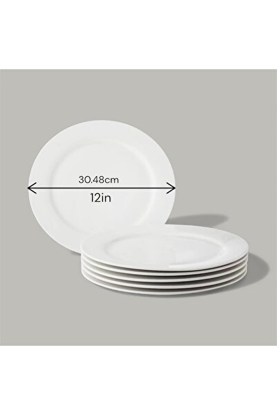 DEER Fine white porcelain serving dishes, 6 pieces. Scratch-resistant and dishwasher safe.